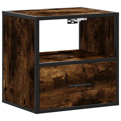 Wall-mounted Bedside Cabinets 2 pcs Smoked Oak 40x31x39.5 cm