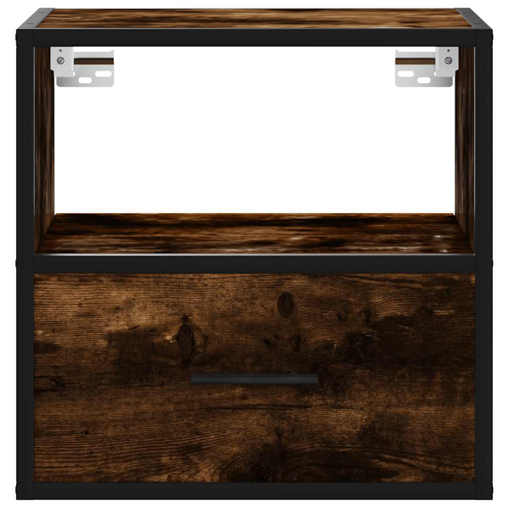 Wall-mounted Bedside Cabinets 2 pcs Smoked Oak 40x31x39.5 cm