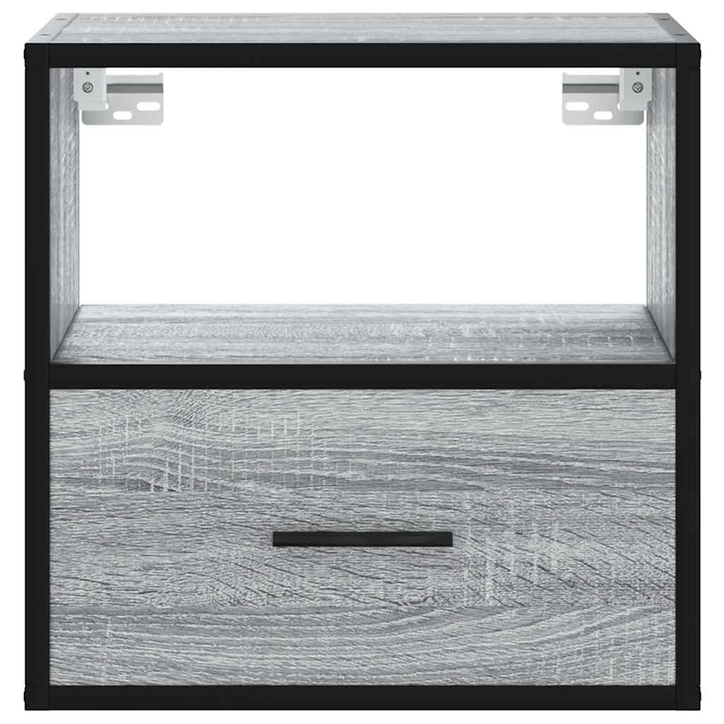 Wall-mounted Bedside Cabinets 2 pcs Grey Sonoma 40x31x39.5 cm