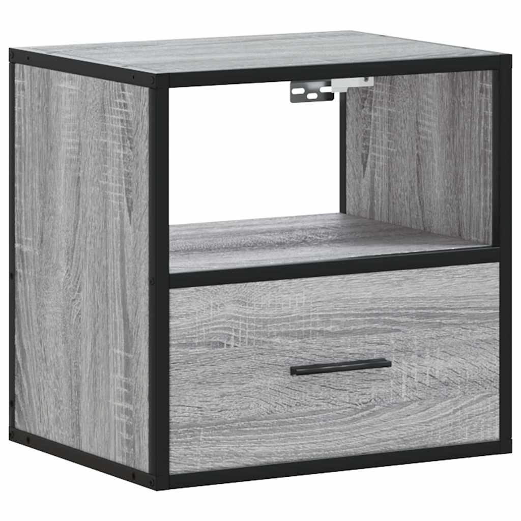 Wall-mounted Bedside Cabinets 2 pcs Grey Sonoma 40x31x39.5 cm