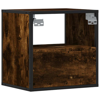 Wall-mounted Bedside Cabinets 2 pcs Smoked Oak 40x31x39.5 cm