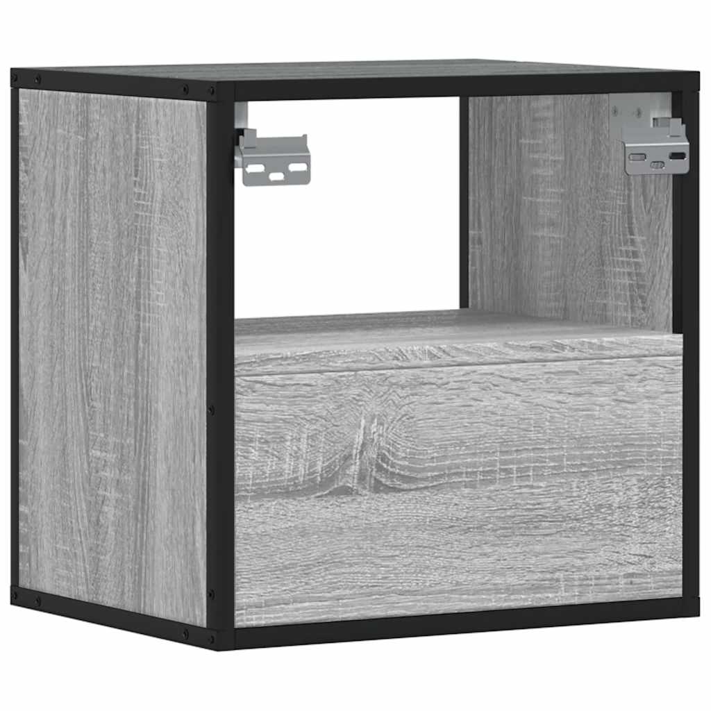 Wall-mounted Bedside Cabinets 2 pcs Grey Sonoma 40x31x39.5 cm