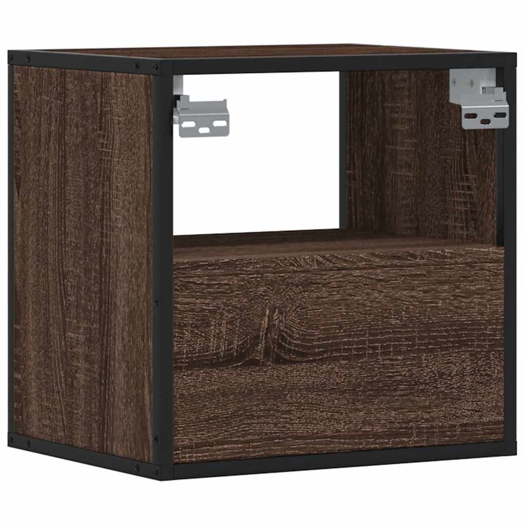 Wall-mounted Bedside Cabinets 2 pcs Brown Oak 40x31x39.5 cm