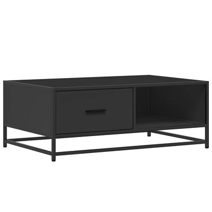Coffee Table Black 90x57x35 cm Engineered Wood and Metal