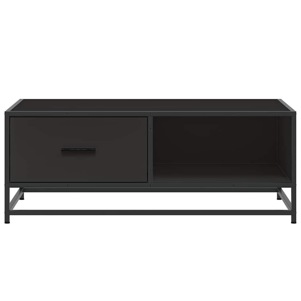 Coffee Table Black 90x57x35 cm Engineered Wood and Metal