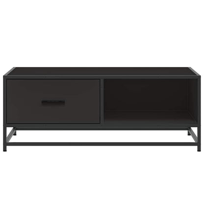 Coffee Table Black 90x57x35 cm Engineered Wood and Metal