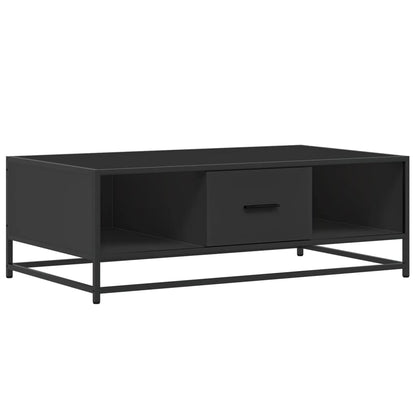 Coffee Table Black 100x57x35 cm Engineered Wood and Metal