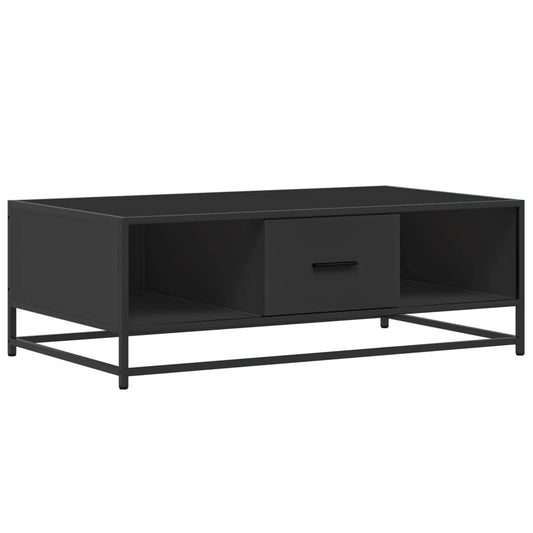 Coffee Table Black 100x57x35 cm Engineered Wood and Metal
