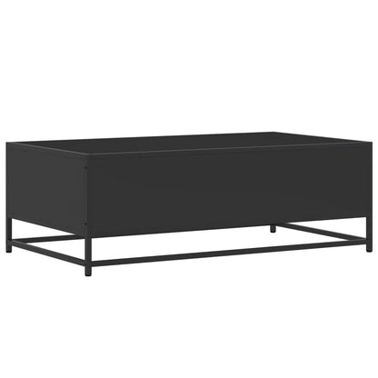 Coffee Table Black 100x57x35 cm Engineered Wood and Metal