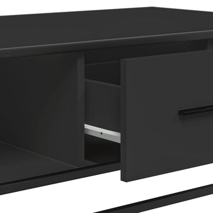 Coffee Table Black 100x57x35 cm Engineered Wood and Metal