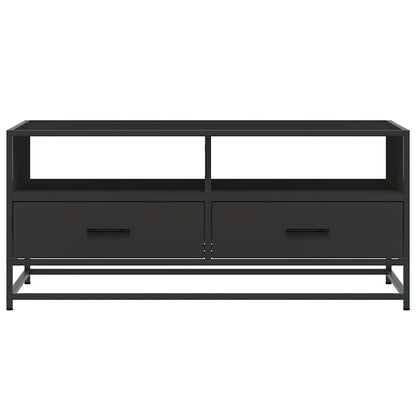 Coffee Table Black 100x50x45 cm Engineered Wood and Metal