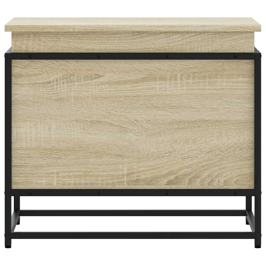 Storage Box with Lid Sonoma Oak 60x40x51.5 cm Engineered Wood