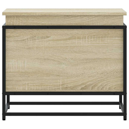 Storage Box with Lid Sonoma Oak 60x40x51.5 cm Engineered Wood