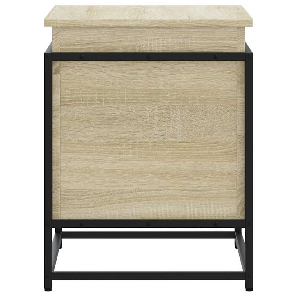 Storage Box with Lid Sonoma Oak 60x40x51.5 cm Engineered Wood