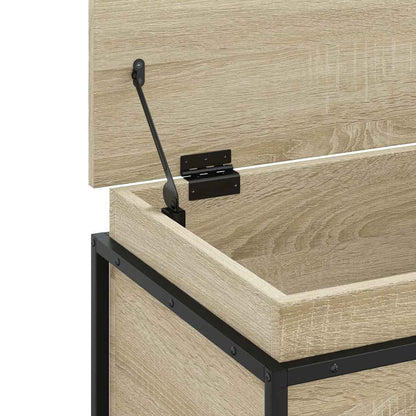 Storage Box with Lid Sonoma Oak 60x40x51.5 cm Engineered Wood