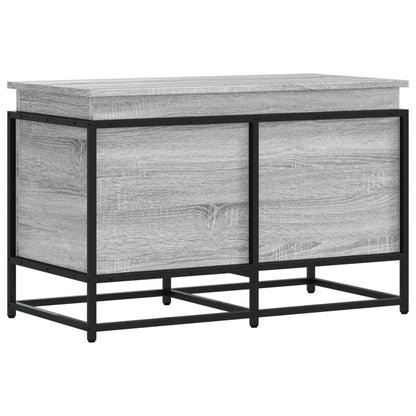 Storage Box with Lid Grey Sonoma 80x40x51.5 cm Engineered Wood