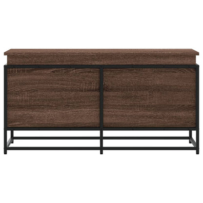 Storage Box with Lid Brown Oak 100x40x51.5 cm Engineered Wood