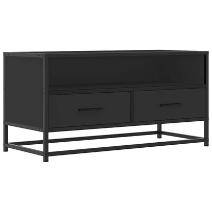 TV Cabinet Black 80x34.5x40 cm Engineered Wood and Metal