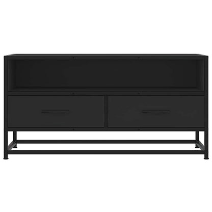 TV Cabinet Black 80x34.5x40 cm Engineered Wood and Metal