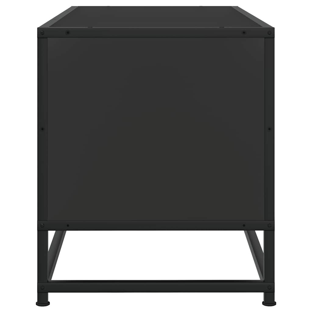 TV Cabinet Black 80x34.5x40 cm Engineered Wood and Metal