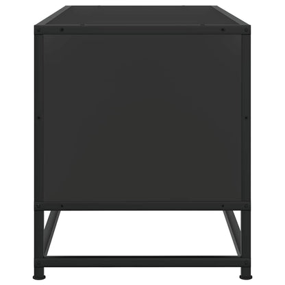 TV Cabinet Black 80x34.5x40 cm Engineered Wood and Metal