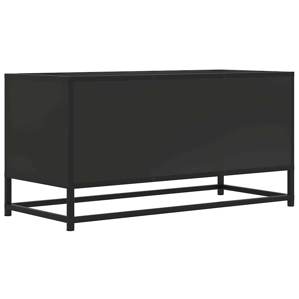 TV Cabinet Black 80x34.5x40 cm Engineered Wood and Metal