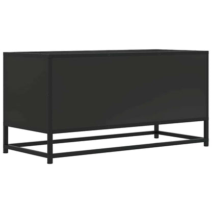 TV Cabinet Black 80x34.5x40 cm Engineered Wood and Metal