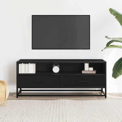 TV Cabinet Black 100x34.5x40 cm Engineered Wood and Metal