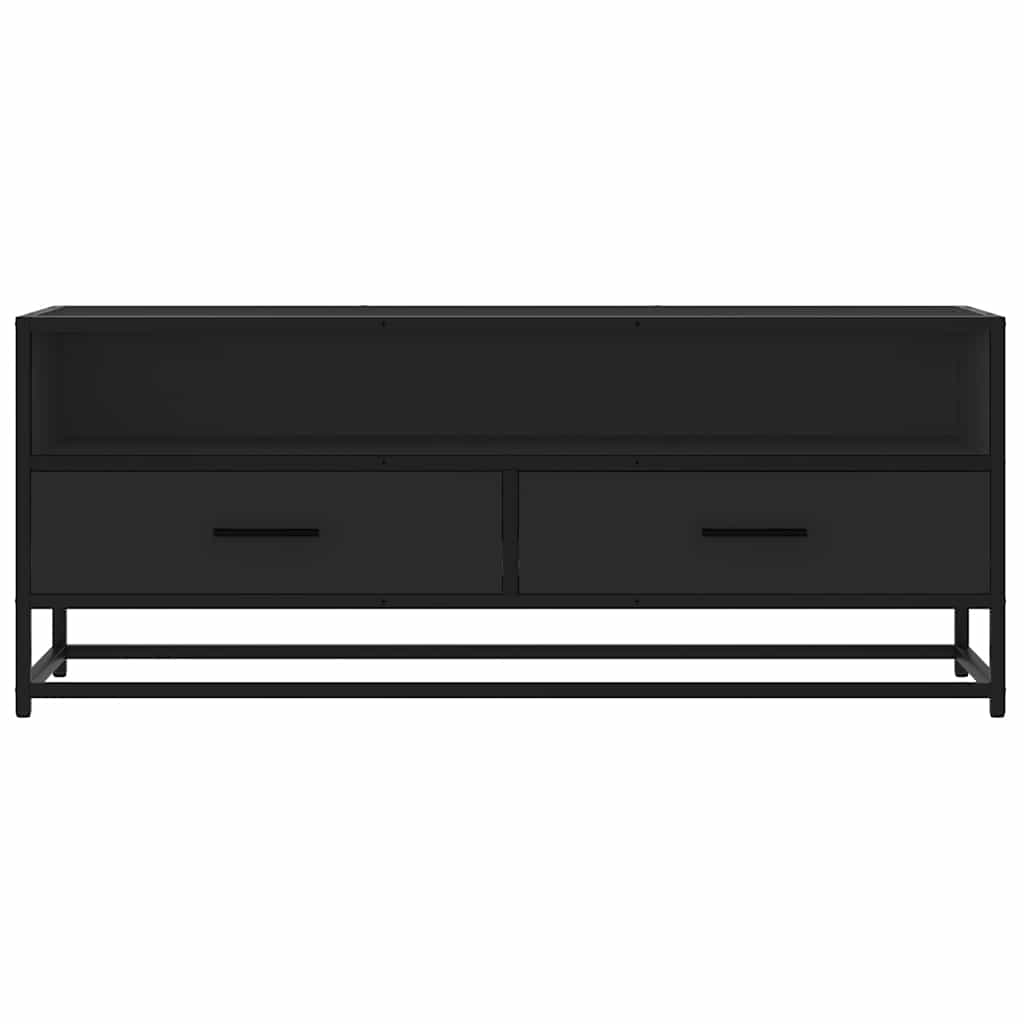 TV Cabinet Black 100x34.5x40 cm Engineered Wood and Metal