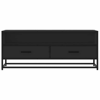 TV Cabinet Black 100x34.5x40 cm Engineered Wood and Metal