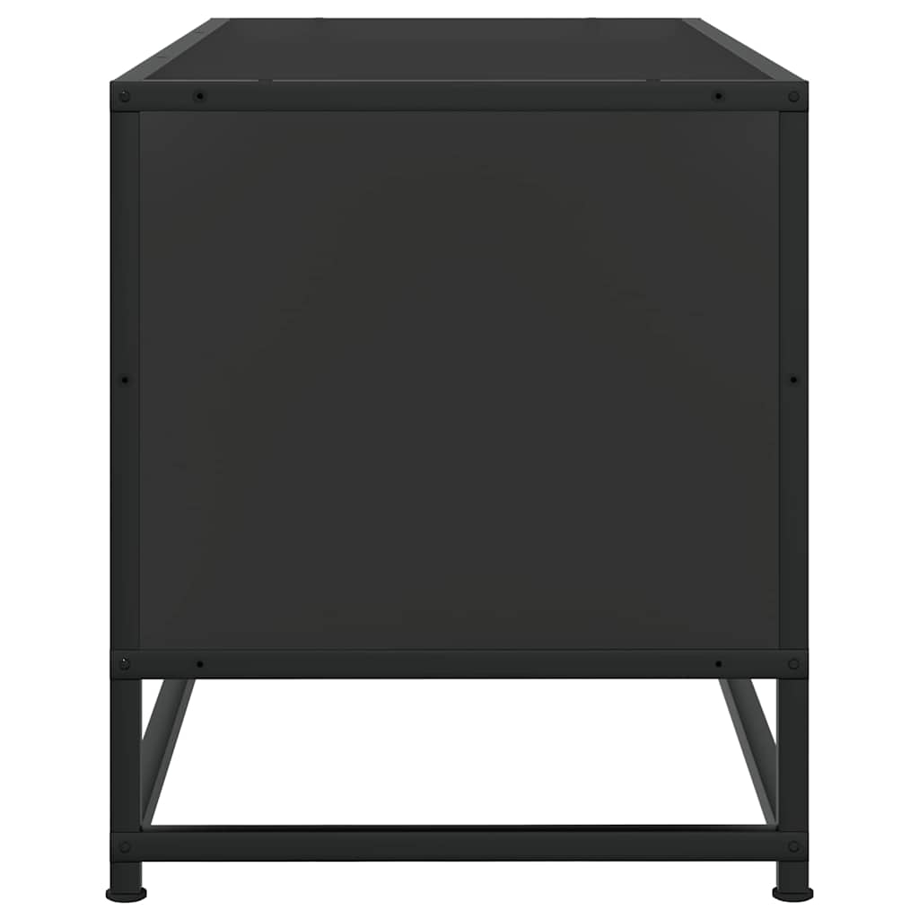 TV Cabinet Black 100x34.5x40 cm Engineered Wood and Metal