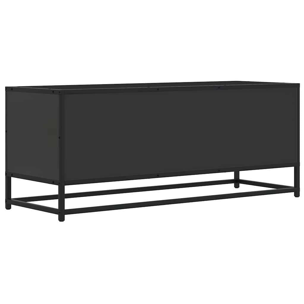 TV Cabinet Black 100x34.5x40 cm Engineered Wood and Metal