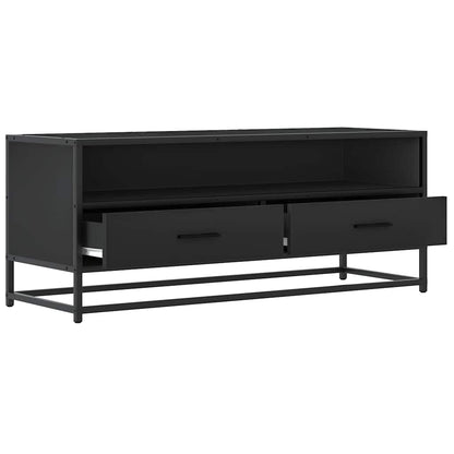 TV Cabinet Black 100x34.5x40 cm Engineered Wood and Metal