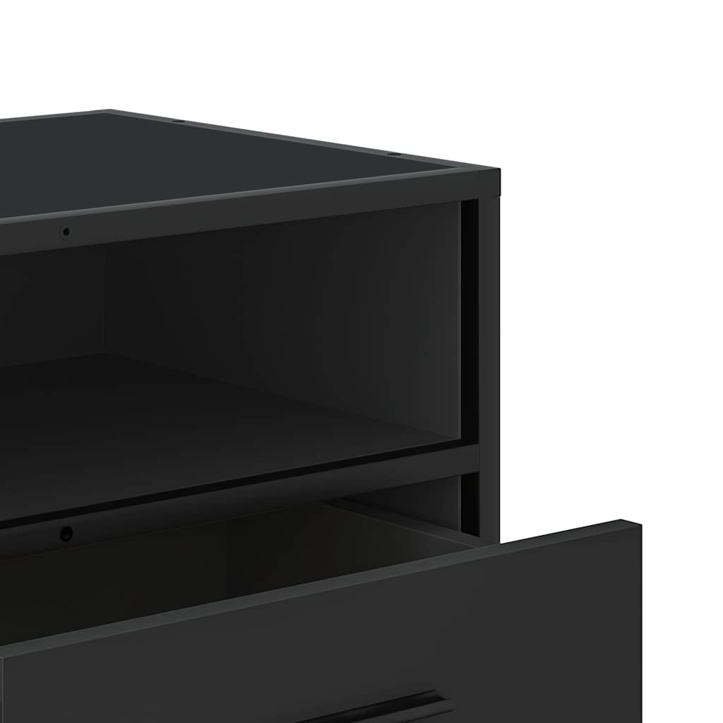 TV Cabinet Black 100x34.5x40 cm Engineered Wood and Metal