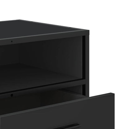 TV Cabinet Black 100x34.5x40 cm Engineered Wood and Metal