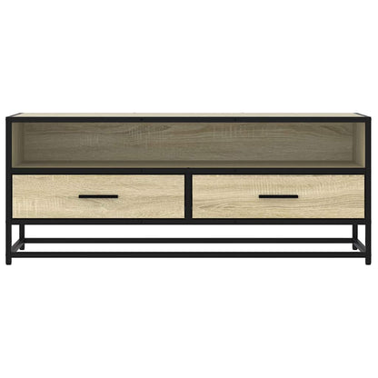 TV Cabinet Sonoma Oak 100x34.5x40 cm Engineered Wood and Metal