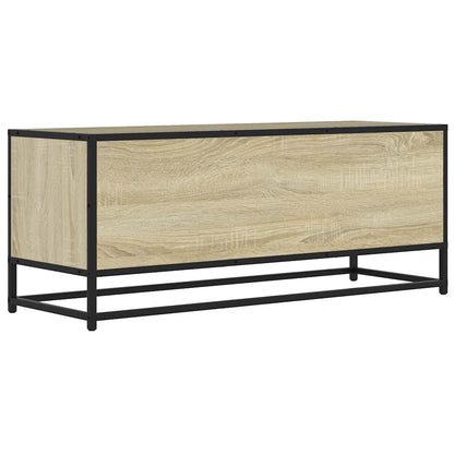 TV Cabinet Sonoma Oak 100x34.5x40 cm Engineered Wood and Metal