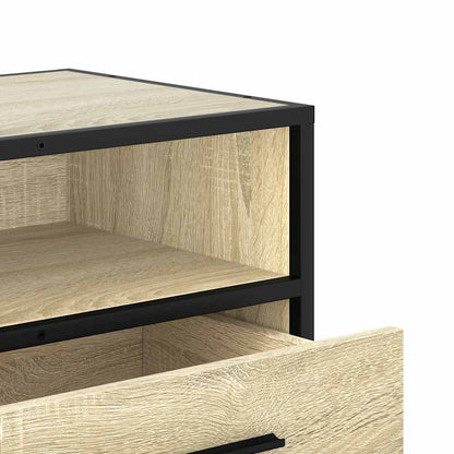TV Cabinet Sonoma Oak 100x34.5x40 cm Engineered Wood and Metal