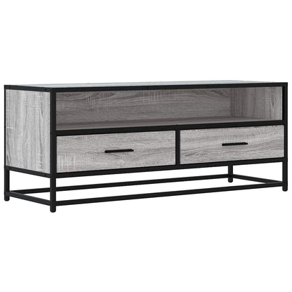 TV Cabinet Grey Sonoma 100x34.5x40 cm Engineered Wood and Metal