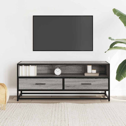TV Cabinet Grey Sonoma 100x34.5x40 cm Engineered Wood and Metal