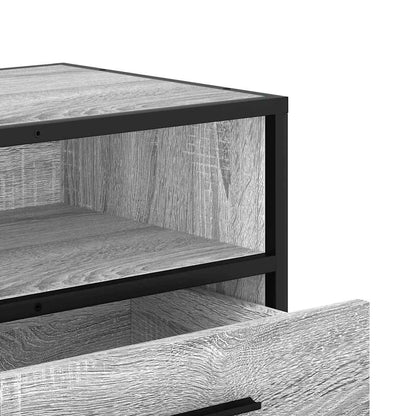 TV Cabinet Grey Sonoma 100x34.5x40 cm Engineered Wood and Metal