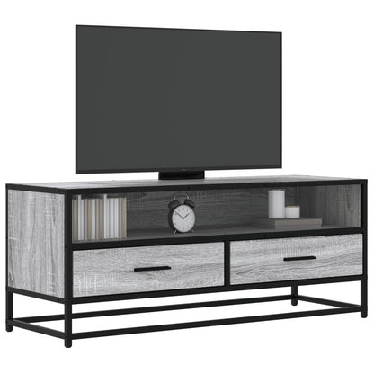 TV Cabinet Grey Sonoma 100x34.5x40 cm Engineered Wood and Metal