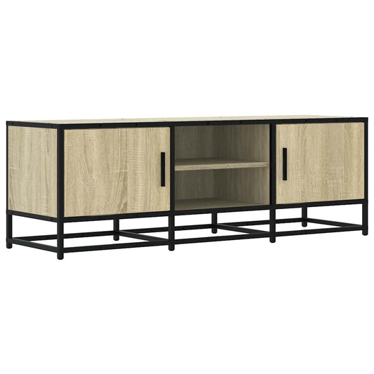 TV Cabinet Sonoma Oak 120x35x41 cm Engineered Wood and Metal