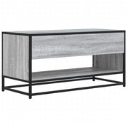 TV Cabinet Grey Sonoma 91x40x46 cm Engineered Wood and Metal