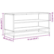 TV Cabinet Grey Sonoma 91x40x46 cm Engineered Wood and Metal
