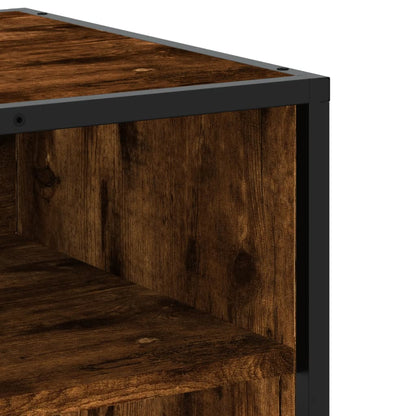 TV Cabinet Smoked Oak 120,5x40x46 cm Engineered Wood and Metal