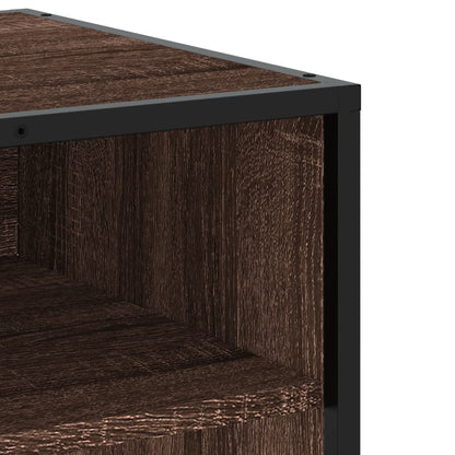 TV Cabinet Brown Oak 120,5x40x46 cm Engineered Wood and Metal