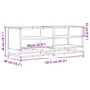 TV Cabinet Brown Oak 120.5x40x46 cm Engineered Wood and Metal