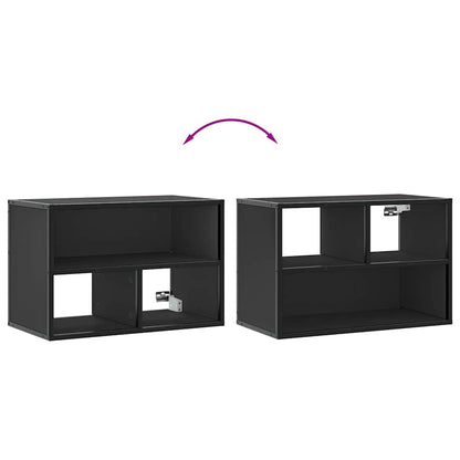TV Cabinet Black 60x31x39.5 cm Engineered Wood and Metal