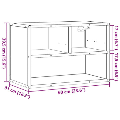 TV Cabinet Sonoma Oak 60x31x39.5 cm Engineered Wood and Metal